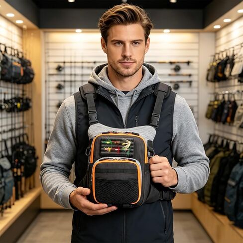 Fly Fishing Pack - Lightweight Outdoor Sling Backpack, Multi-Purpose Storage Pouch with Adjustable Straps for Hiking, Angling, Travel & Daily Use in Saudi Arabia