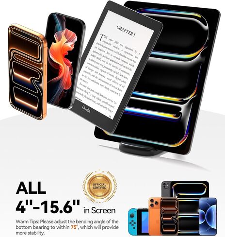 NKNZLY 2 Pack Cell Phone Stand for Desk, Foldable Mobile Phone Holder-Black | Adjustable Desktop Office Desk Accessories & Decor, Cute Essentials Gifts for Women Teens Boys, for All Smartphones, iPad in Saudi Arabia