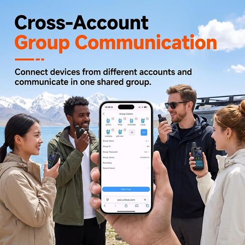 4G LTE Walkie Talkies Unlimited Range, Two Way Radios, 10 Year Data Plan | 10 Year Free Data Plan No App Required, Easy to Use For business, logistics, security, family & outdoor team communication in Saudi Arabia