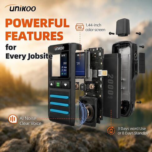 4G LTE Walkie Talkies Unlimited Range, Two Way Radios, 10 Year Data Plan | 10 Year Free Data Plan No App Required, Easy to Use For business, logistics, security, family & outdoor team communication in Saudi Arabia