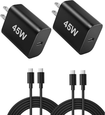 USB-C Wall Charger 2-Pack,45W Fast Charger with 6FT C to C Cable for iPhone 16/17, Switch in Saudi Arabia