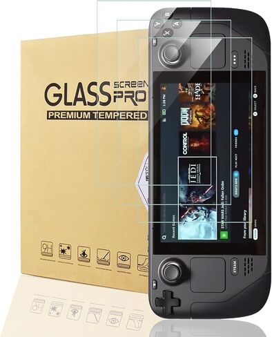 Screen Protector for Steam Deck 7 Inch 2022 Release, 9H Tempered Glass Film Easy Installation/Anti-Scratch/HD Clear for Steam Deck New Version 3 Pack in Saudi Arabia
