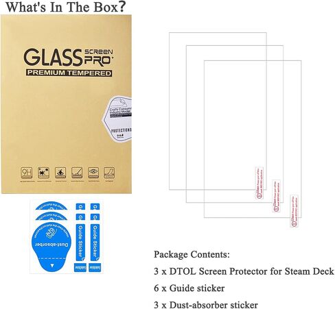 Screen Protector for Steam Deck 7 Inch 2022 Release, 9H Tempered Glass Film Easy Installation/Anti-Scratch/HD Clear for Steam Deck New Version 3 Pack in Saudi Arabia