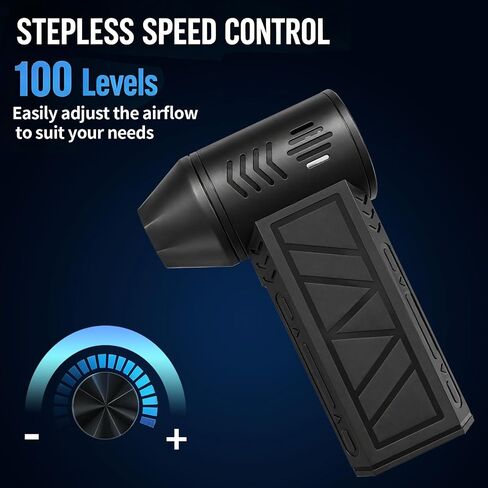 Compressed Air Duster, 130000 RPM Electric Air Duster, for Keyboard, Car | 4-Speed Adjustable Rechargeable Blower Gun, Portable and Reusable Air Blower for Computer and Cleaning Fallen Leaves in Saudi Arabia