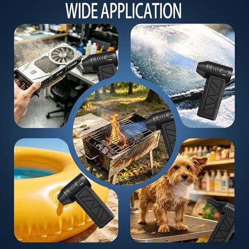 Compressed Air Duster, 130000 RPM Electric Air Duster, for Keyboard, Car | 4-Speed Adjustable Rechargeable Blower Gun, Portable and Reusable Air Blower for Computer and Cleaning Fallen Leaves in Saudi Arabia