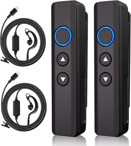 Mini Walkie Talkies with Earpiece, Ultralight Clip-On Two Way Radios | 0.9 ounces Ultra Lightweight Design 48-Hour Standby Battery Life Perfect for Restaurants, Hotels & Retail Teams in Saudi Arabia