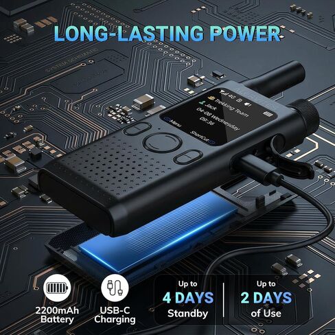 PoC-AT1 PoC Radio, 4G LTE Walkie Talkies, App Control, 2 Pack | Lifetime Free SIM Card, Unlimited Range with Network, Self-Grouping, Group/Private Call, for Fleet Management in Saudi Arabia
