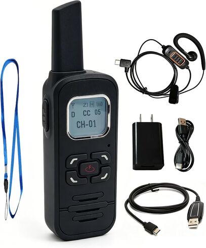 F-710 Mini DMR & Analog Dual Mode Walkie Talkie 1450mAh USB-C | with Programming Cable Handheld Portable DMR Encryption Two Way Radio for Business Restaurant Indoor Outdoor Sport, 1-Pack in Saudi Arabia