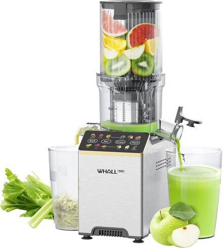 Cold Press Juicer, Slow Masticating Juicer with Touch Screen, Gray | Wide Feed Chute for Whole Fruits, Max Juice Yield with Separation, 2 Modes & Reverse, Quiet Operation, Easy to Clean in Kuwait