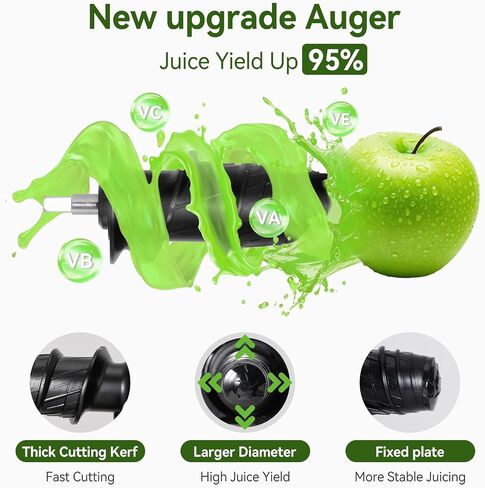 Juicer Machine,Slow Masticating Juicer with 2 Speed Modes & Quiet Motor,Cold Press Juicer Machines Vegetable and Fruit with Reverse Function,Celery Juicer,BPA-Free,Easy to Clean in Saudi Arabia