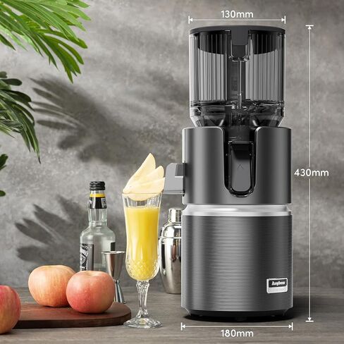 Anybear 350W Cold Press Juicer,4.9" Feed Chute for Whole Fruits & Veggies | Dual slow-squeeze preserves 100% vitamins. High-torque motor powers fibrous produce. BPA-free, 3-step clean, 5-yr warranty. in Saudi Arabia