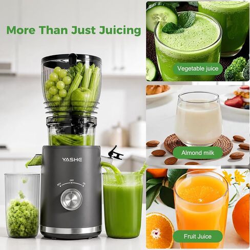 OSTBA Cold Press Juicer, 300W Slow Masticating Juicer | 5.8" Large Feed Chute, High Juice Yield, Easy Cleaning, Makes Fresh Juice from Whole Fruits and Vegetables in Saudi Arabia