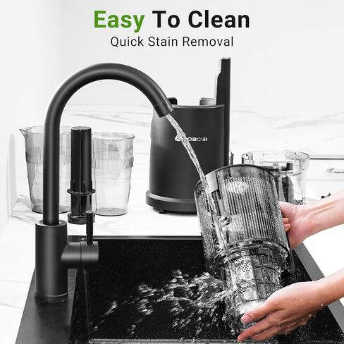 Slow Cold Press Juicer Machine: Electric Masticating Juicer Extractor Easy Clean - Whole Fruit Vegetable Juice Maker - Cold Pressed Slow Blender Juicer with Wide Large Chute Mouth in Kuwait