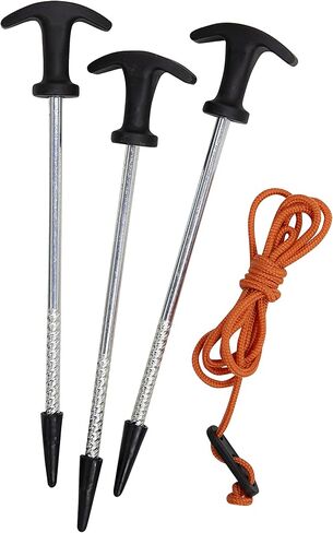 Gazelle Tents™ 12-Pack All-Terrain Stakes, 12 Serated Tip Stakes, 4 Guy-Lines, Carry Bag, GA100 in Saudi Arabia