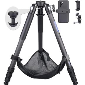 ARTCISE Carbon Fiber Tripod Heavy Duty Tripod for Camera, Professional Camera Stand with 65mm Bowl and Adapter,32mm Tube,Max Load 55lbs(Extra Gift:Stone Bag,CNC Magic Arm, CNC Phone Clip)