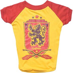 Harry Potter Gryffindor Pet T-Shirt in Size Extra Small | XS Dog T-Shirt, Harry Potter Dog Shirt | Harry Potter Dog Apparel & Accessories for Hogwarts Houses, Gryffindor, (FF18871)