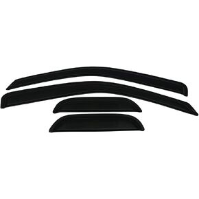 Window Visor Compatible with 2004-2012 Chevy Colorado GMC Canyon, Slim Style Acrylic Smoke Tinted 4PCS Sun Rain Shade Guard Wind Vent Air Deflector by IKON MOTORSPORTS, 2005 2006 2007 2008 2009 2010