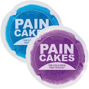 Reusable, Sticks to Body, Round Cold Pack, Mini, 2 Count, Purple and Blue, Small Ice Packs, Perfect for Injuries, and Small Areas, Latex-Free Cold Compress
