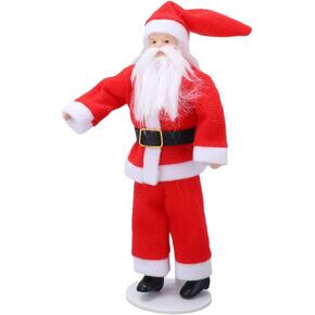 RiToEasysports 1:12 Dollhouse Santa Claus Ceramic Doll, Flexible Doll House Model Accessories Decoration Baby Toy