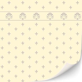 3 Sheets Self-Adhesive Wallpaper for Dollhouses 1:12 Scale Antique Wallpaper Classic Wallpaper Victorian Wallpaper (Charlotte)