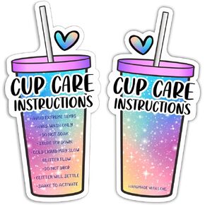 Tumbler Care Instructions Cards, Cup Care Instructions Cards, Tumblers Care Instruction Insert for Small Business, Customer Directions Cards, Small Online Shop Package Insert, 50 Pack 6JE048