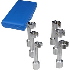 UTMALL 12PT Diesel Fuel Injector Line Injection Socket Wrench Spanner Tool Set 12mm 14mm 16mm 17mm 18mm 19mm 6PCS