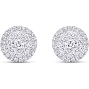 SAVEARTH DIAMONDS Lab Created Moissanite Earrings, 925 Sterling Silver Moissanite Diamond Studs for Women Men,VVS1 Clarity, 18K Gold Plated Small Earrings Studs with Screw Back