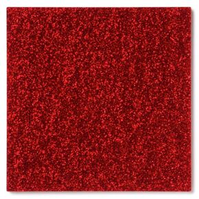 1/8" (3mm) Red Glitter Acrylic Sheet 12"x12" Cast Plexiglass Thick Nominal Size AZM Displays