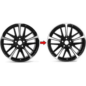 SlickMod Chrome Delete Blackout Vinyl Overlay for 2018-2022 Toyota Camry XSE 19inch Sport Wheel Rims (Gloss Black)