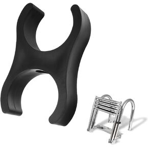 B00351PL-WS Marine Storage / Stowing Clip for Pontoon Boat Ladder Boat Hook Holder Clip, Pontoon Ladder Stowing storage Clip for 3 Step Boat Telescopic Ladder or 4 Step Boat Telescopic Ladder - 1 Pack