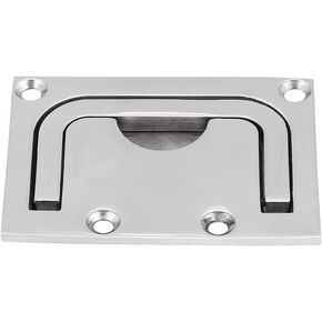 Keenso Boat Flush Hatch Locker, Stainless Steel Boat Recessed Hatch Flush Pull Handle Cabinet Lift Trap Door Handle for Marine Yacht