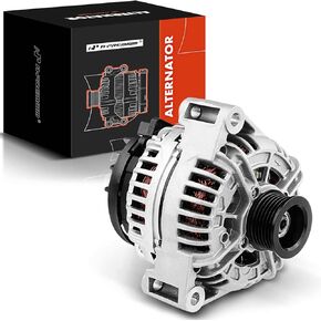 A-Premium Alternator Compatible with Mercedes-Benz C240 01-05, C32 AMG, C320, SLK32 AMG, SLK320, CLK320, ML320, ML350 & Chrysler Crossfire, 12V 120A CW 6-Groove Pulley, Replace# 0124515056, 5097755AA