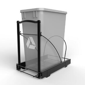 Pull Out Trash Can Under Cabinet, Under Sink Trash Can for 7-13 Gallon Trash Can, Adjustable Garbage Can Pull Slide Out for Kitchen Cabinet (Trash Can Not Included)