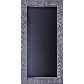 DoodleDude Rustic Wood Framed Magnetic Wall Chalkboard - Decorative Magnet Bulletin Board (12Wx24L, Gray)
