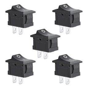20Pcs 3 Pin 12V 20A Amps Car Truck Rocker Round Toggle LED Switch On-Off Control, Blue, Green, Yellow, Red