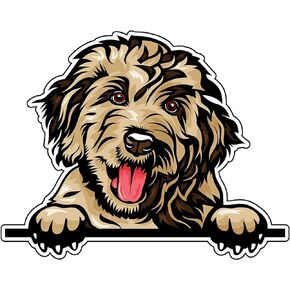 WickedGoodz Smiling Goldendoodle Magnet - Dog Magnetic Car Decal