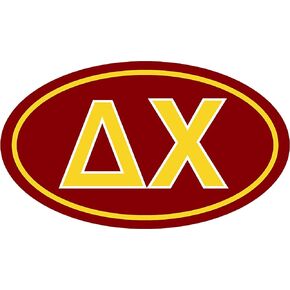 Delta Chi Oval Fraternity Car Magnet Set of 2 Removable No Residue All Weather Magnets for Fraternity Guys and Student Drivers