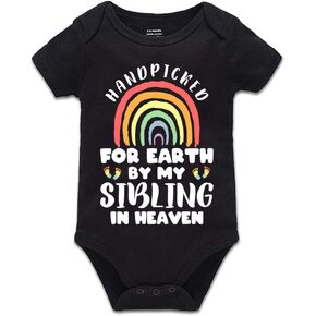 Hand Picked for Earth by My Sibling in Heaven Baby Bodysuit Unisex Infant Long Leeve Onesie