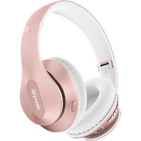 Glynzak Wireless Bluetooth Headphones Over Ear, 65H Playtime HiFi Stereo Headset with Microphone and 6EQ Modes Foldable Bluetooth V5.3 Headphones Wireless for Travel, Computer Laptop (Green), WH207A