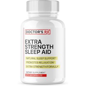 Doctor's RX | #1 Rated Extra Strength Sleep Aid | Clinically Tested to Induce Sleep, Relaxation, Calmer Mind | Ultra Strength Formula + 18 Ingredients | 3rd Party Tested + USA Made - 60 Capsules in Kuwait