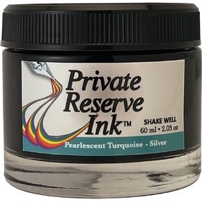 PEARLESCENT - 60 ml Ink Bottle for Fountain Pen (Turquoise/Silver) (PR17049)
