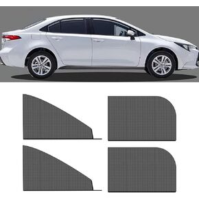 4 Pack Car Windshield UV Protection, Universal Fabric 26.37" x 27.5" Side Window Shades, Keep Your Vehicle Cool, 21.25" x 31" Double Layer Vehicle Rear Side Windows Reflector (Black #SUV)