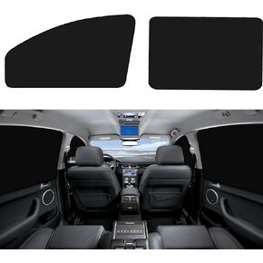 Magnetic Privacy Sunshades - Car Side Window Sun Shades Covers - Auto Camping Curtains Accessories - 4Pcs Set (Black-Ventilation Style)