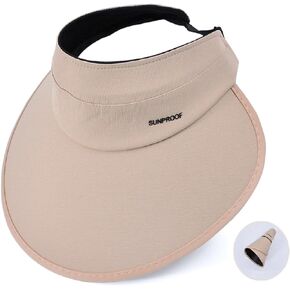 Harlang Sun Visor Hats Women Large Brim Summer UV Protection Beach Cap