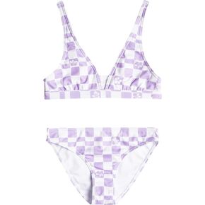 Roxy Girls' Magical Waves Elongated Swimsuit Set, Purple Rose Flower Box 231