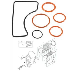 Camoo 16755Q1 Bell Housing Installation Gasket Kit, Fit for MerCruiser Bravo Drives, 1-Set Includes Bell Housing Seal & 5 o-Rings