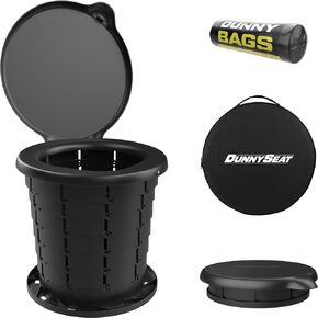 Dunny Seat Portable Outdoor Toilet Bucket Seat with Lid - Universal Fit for Most 5-Gallon Buckets - Durable and Comfortable Camping - Emergency Preparedness Solution in Kuwait