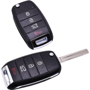 HQRP 2-Pack Flip Keys Fob Keyless Entry Remote Replacement Compatible with KIA Sorento Soul Optima Carens Sportage 2013 2014 2015 2016