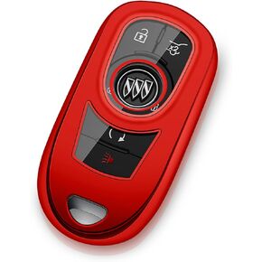 Tengare Buick Key Fob Cover Car Key Protector Case Key Chain Holder Accessories Pink