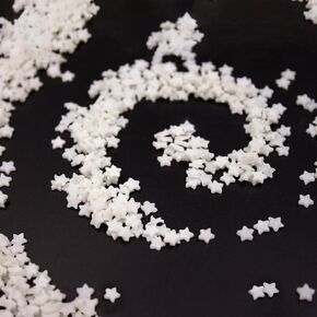 Stars 700 Pk, Heart Shape 350 Pk, Micro Glow in The Dark Polymer Clay - Mini Semi-Flexible Star for Miniature Craft, Memorial, Labor Day, July 4th (Heart Shape)